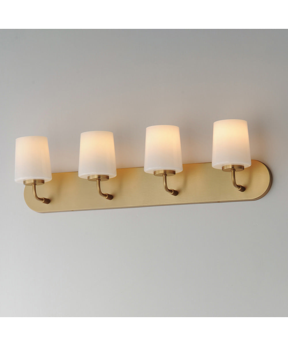 Durham 4-Light Strip Bath Vanity Natural Aged Brass