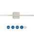 Phase 5 24 in. Slim Modern 3CCT Integrated LED Linear Vanity Light Brushed Nickel