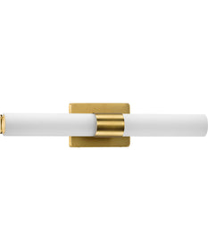 Blanco LED 22" Etched White Glass Luxe Bath Vanity Light Satin Brass