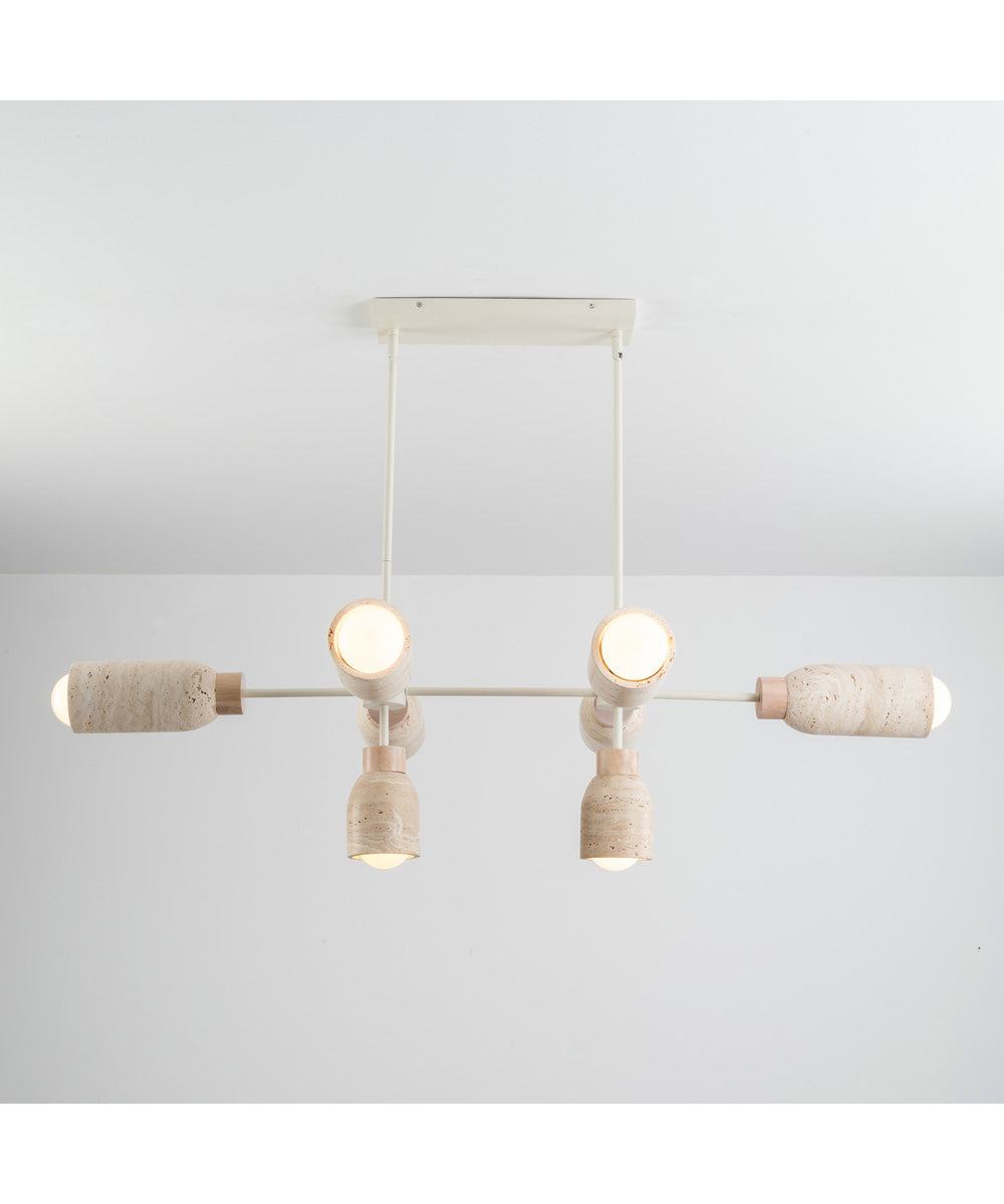 Pompeii 8-Light Pendant Travertine / Oyster