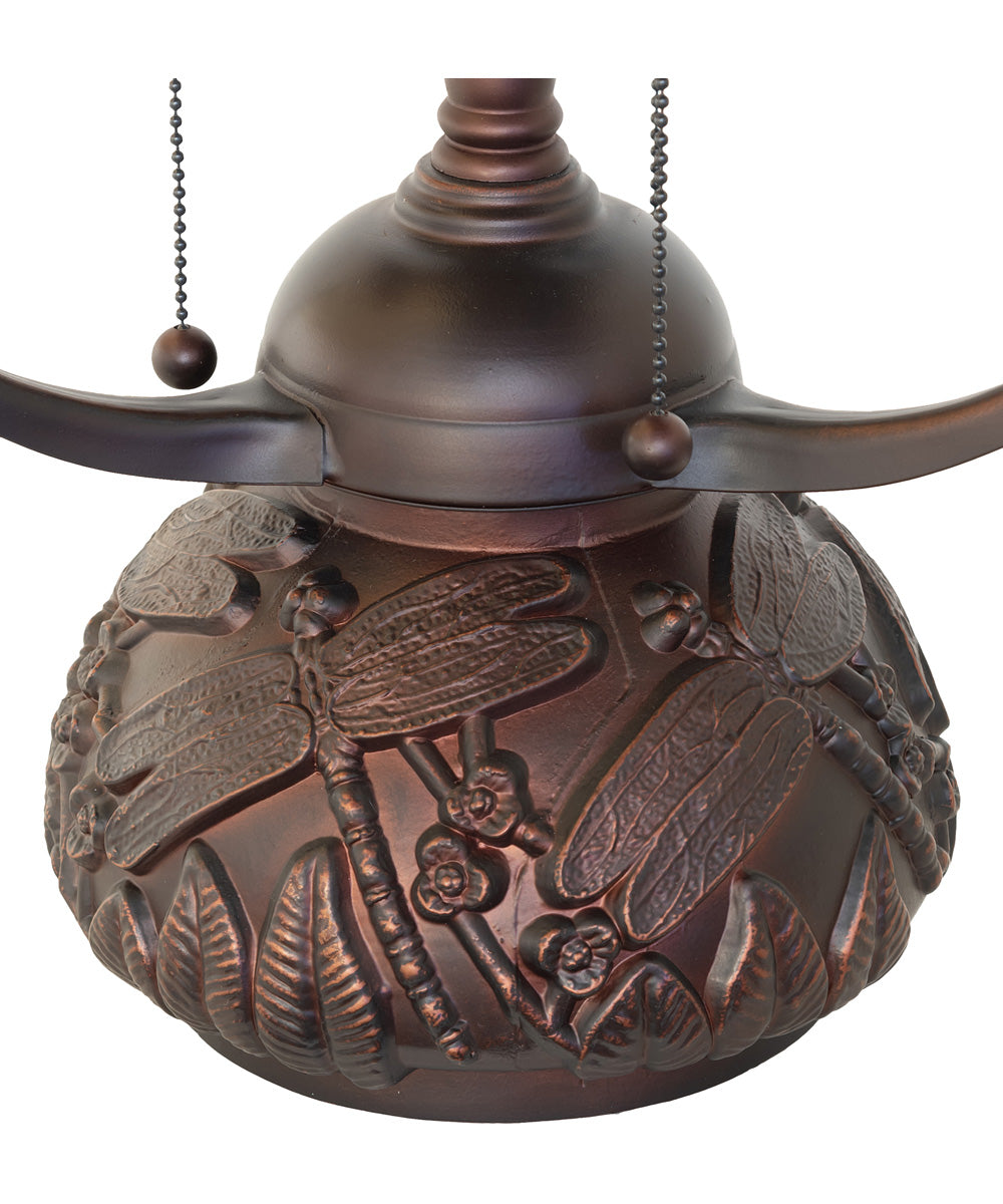 17" High Dragonfly Polished Agata Table Lamp