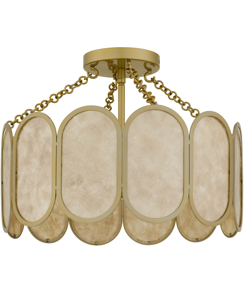 Amalia 3-light Semi Flush Mount Light Gold