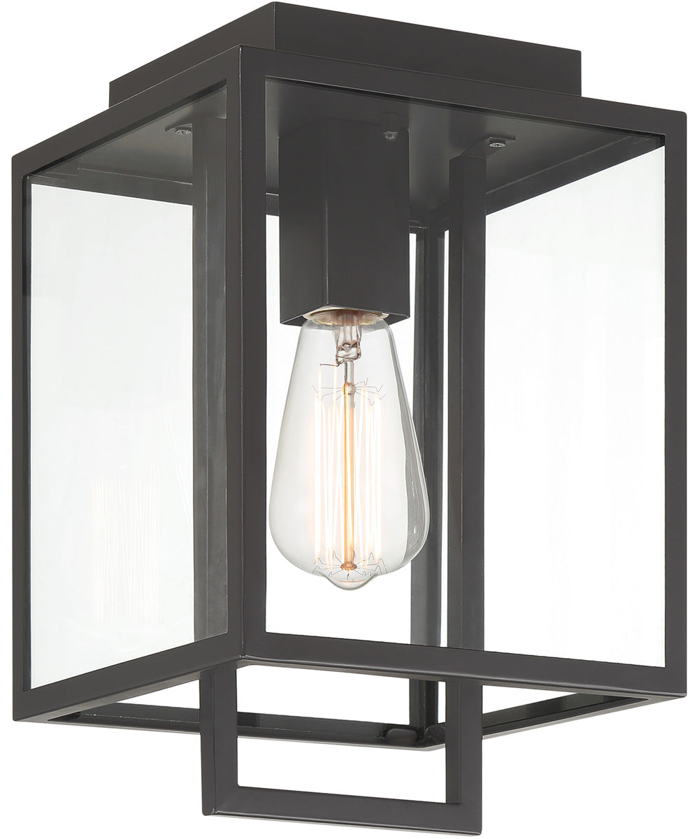 Preston 1 Light Wall Lantern Matte Black