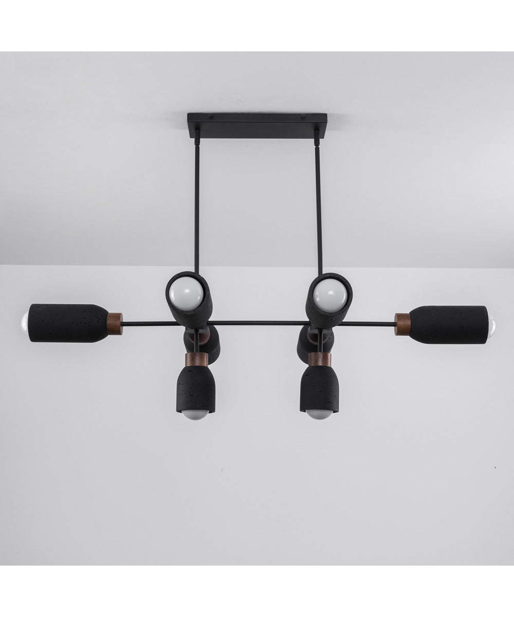Pompeii 8-Light Pendant Lava / Black