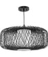 Cordova 1-Light Large Pendant Black Rattan