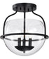 Amado 3-Light Close-to-Ceiling Matte Black