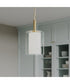 Mack 1-Light Pendant with Layered Glass Shade Brushed Gold