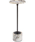 Brunson White Marble Drink Table