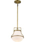 Valdora 1-Light Pendant Natural Brass