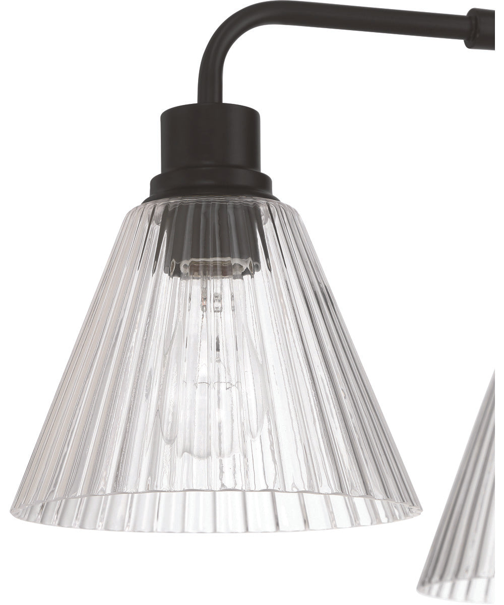 Pleated 4-Light Lighting Flat Black