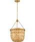 Sanibel 3-Light Large Convertible Pendant in Lacquered Brass