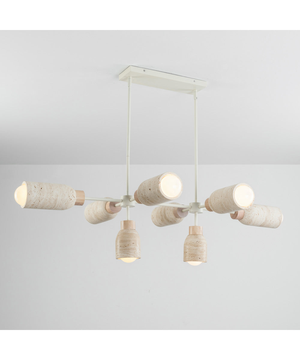 Pompeii 8-Light Pendant Travertine / Oyster