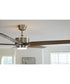 Byars 54" 5-Blade Integrated LED Indoor Ceiling Fan with Light Kit White Opal Shade Remote Control Brushed Nickel