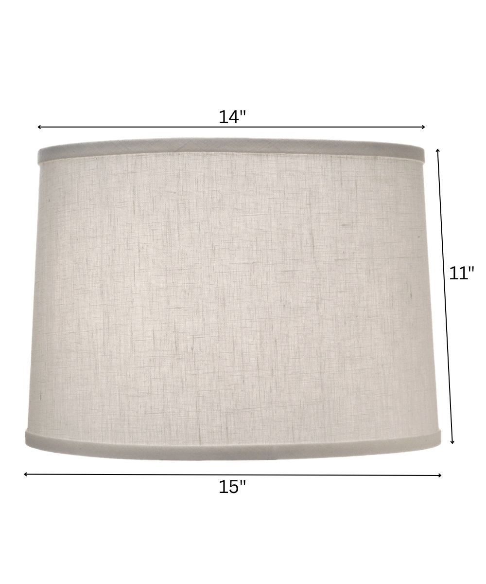 14x15x11 Cream Aberdeen Drum Hardback Lampshade