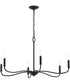Ilia 6-Light Large Chandelier Matte Black