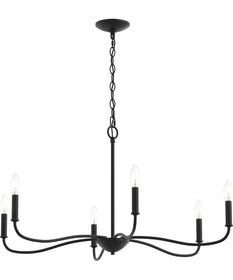 Ilia 6-Light Large Chandelier Matte Black