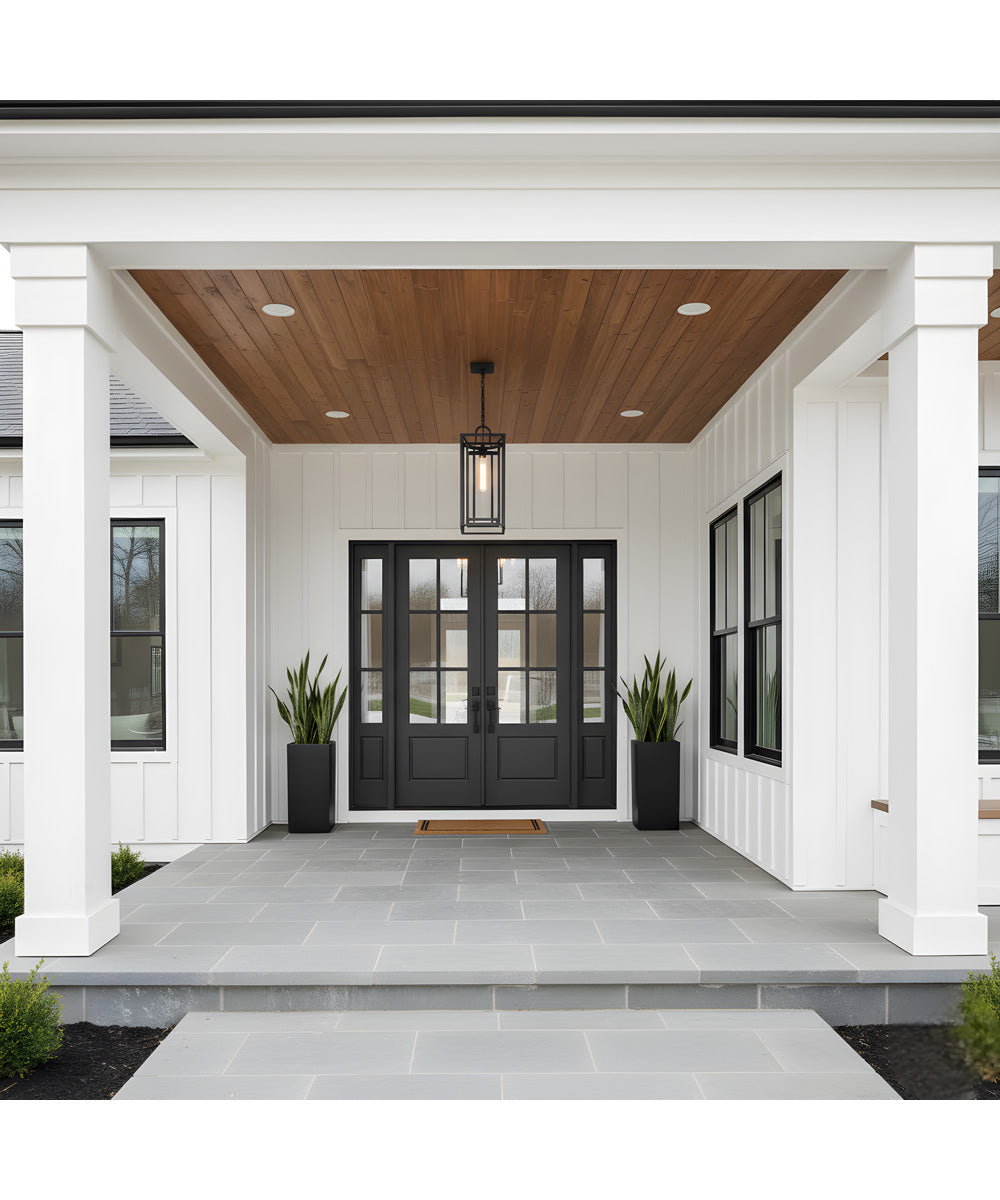 Jayce 1-light Outdoor Pendant Light Matte Black