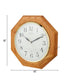 Wall Clock Medium Brown Solid Oak
