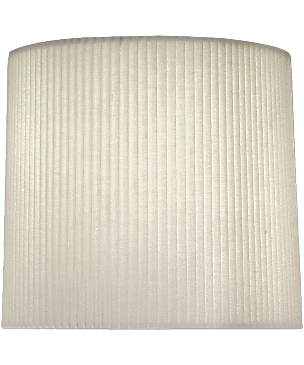 14x15x14 Natural Side Pleat Butcher Linen Deep Drum Hardback Lampshade