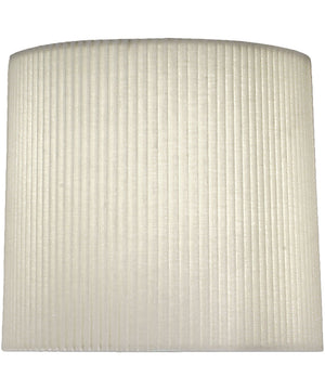 14x15x14 Natural Side Pleat Butcher Linen Deep Drum Hardback Lampshade