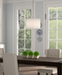 14"W Light Pendant Brushed Nickel Finish with Oatmeal Linen Shade