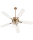 Ovation Ceiling Fan Aged Brass|Studio White