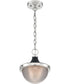 10"W Faro 1-Light Pendant Polished Nickel / Black Accents