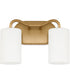 Rutherford 2-light Bath Vanity Light Brushed Brass