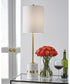 Maywick Metal Table Lamp White/Brass
