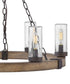 24"W Sawyer 6-Light Outdoor Chandelier in Sequoia