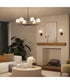 Rigsby 6-Light Medium Chandelier Matte Black and Brushed Gold
