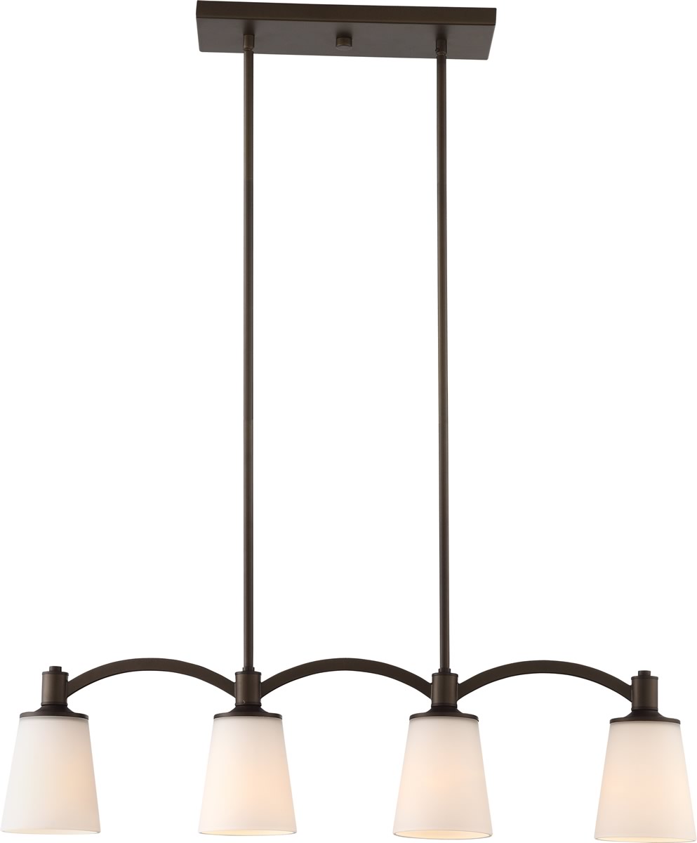 46"W Laguna 4-Light Pendant Forest Bronze
