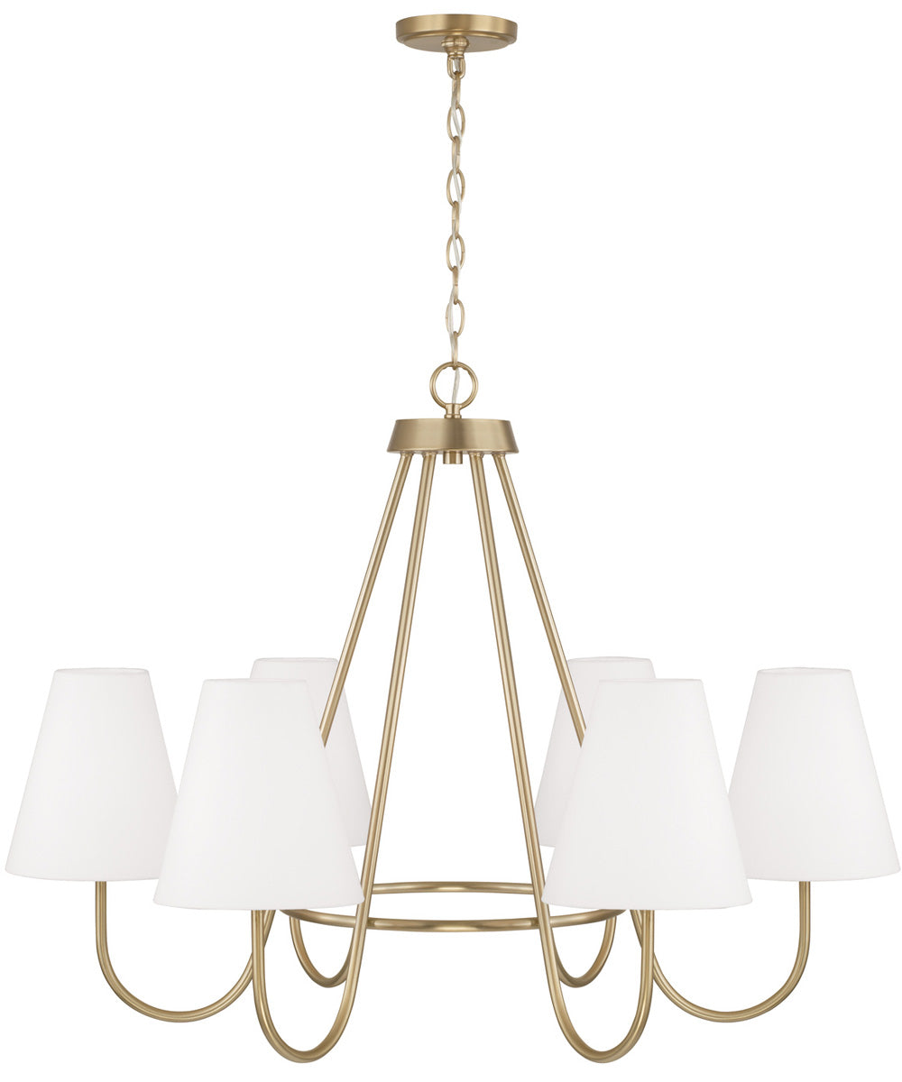 Julia 6-Light Chandelier Matte Brass