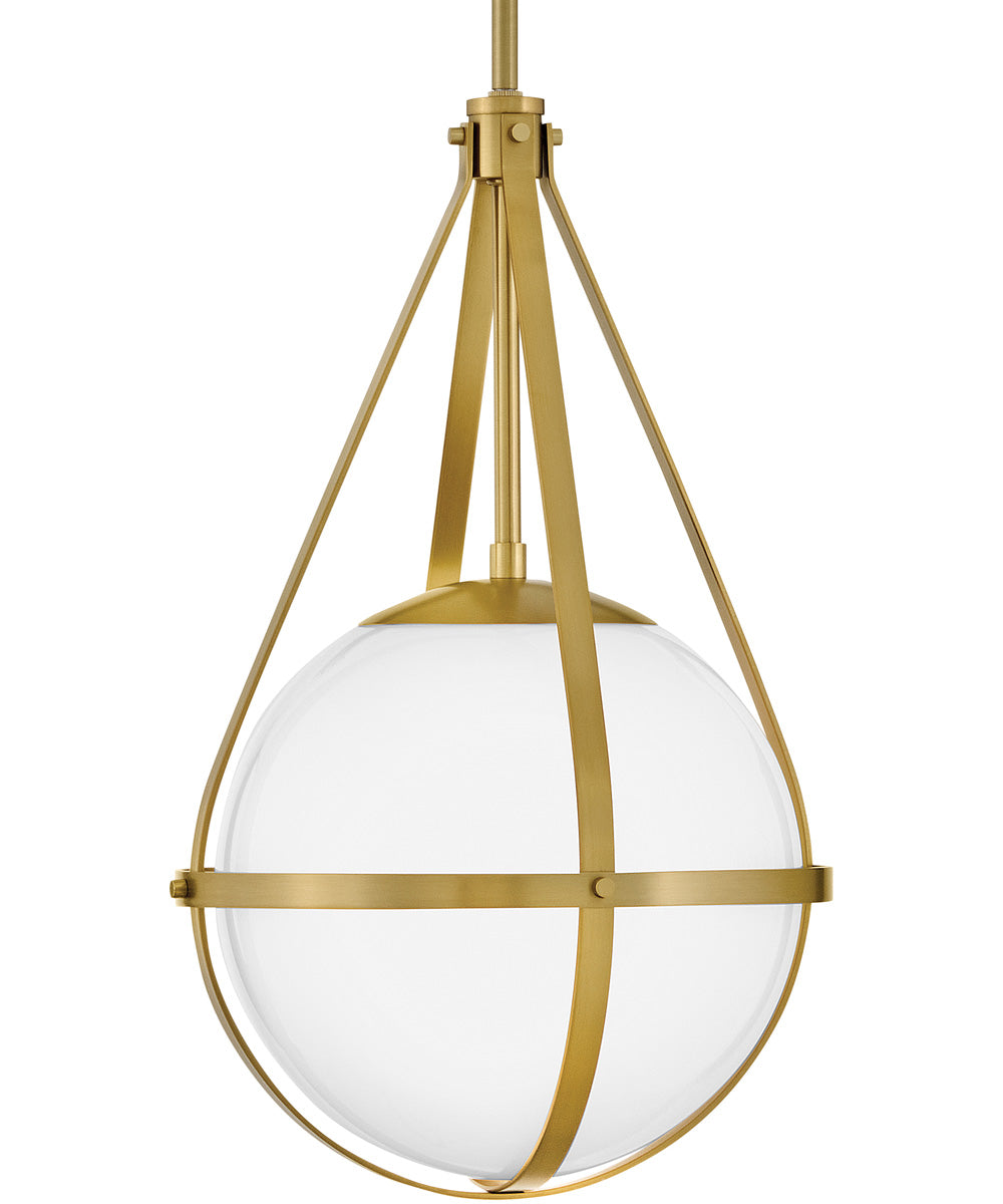 Colby 1-Light Small Pendant in Lacquered Brass