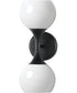 Neve 2-Light Wall Sconce Black