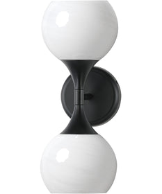 Neve 2-Light Wall Sconce Black