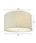 16"W Moderne Flush Mount Conversion Kit  Textured Oatmeal Hardback Drum Lampshade