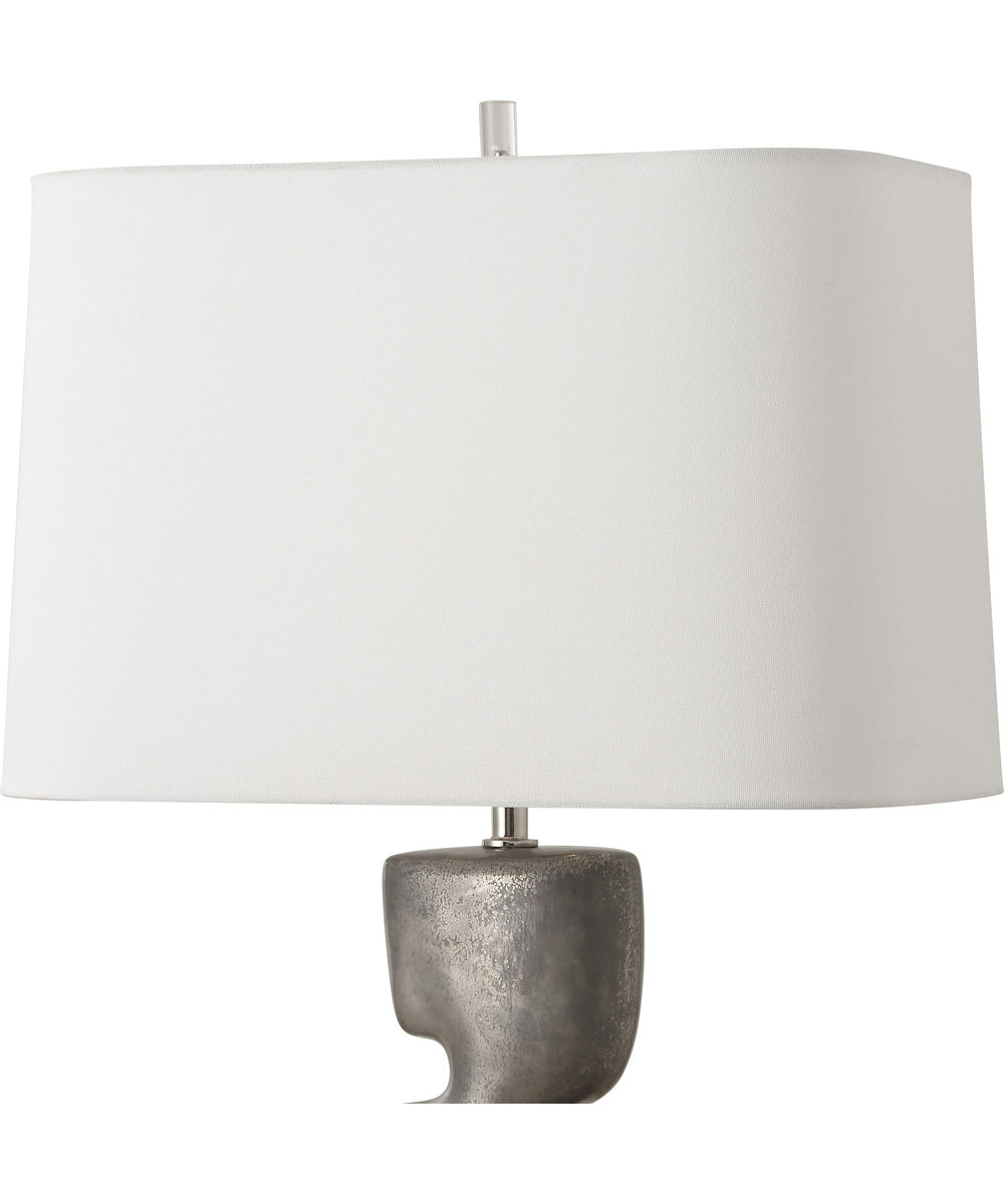 Free Flowing Nickel Table Lamp