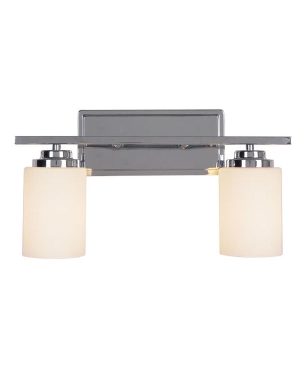 17"W Albany 2-Light Bath Vanity Light Chrome