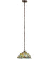 12" Wide Tiffany Fishscale Pendant