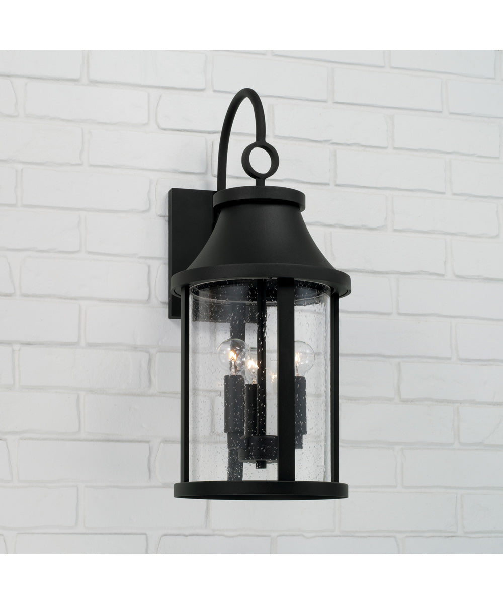 Bridger 3-Light Outdoor Wall-Lantern Black