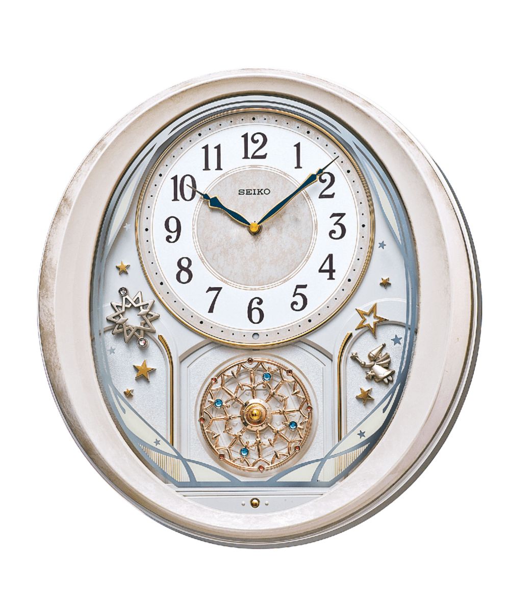 17"H Melodies in Motion Clock  18 Hi Fi Melodies Rotating Pendulum