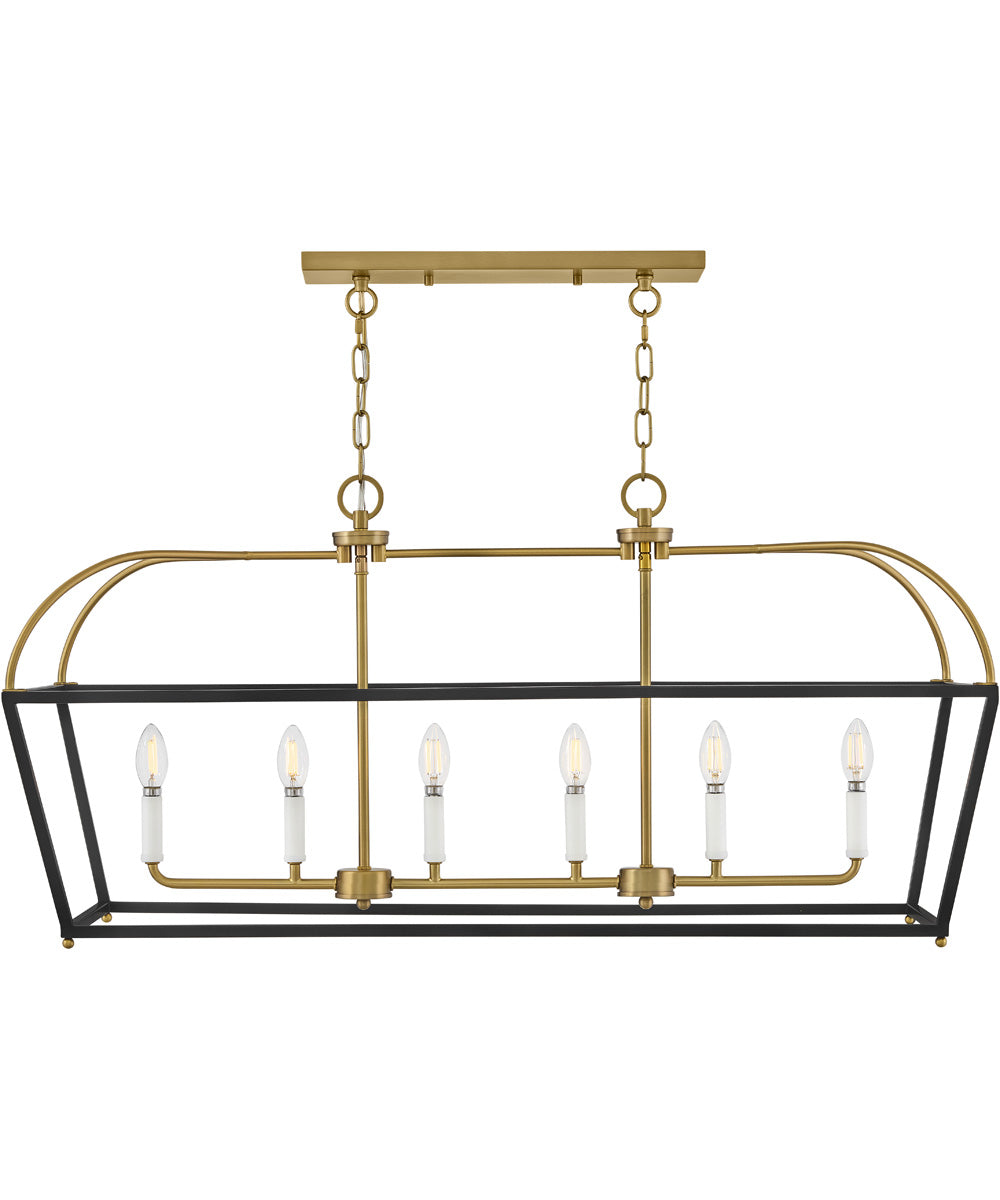 Tate 6-Light Large Six Light Linear in Black