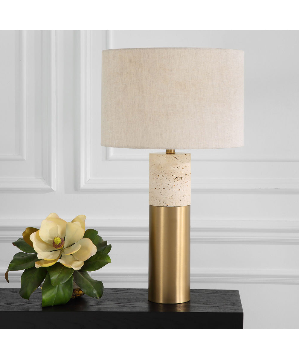 Gravitas Elegant Brass & Stone Lamp