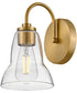Vera 1-Light Small Single Light Vanity in Lacquered Brass