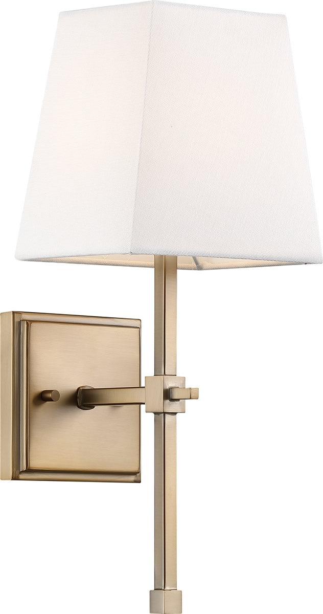 6"W Highline 1-Light Vanity & Wall Burnished Brass / White
