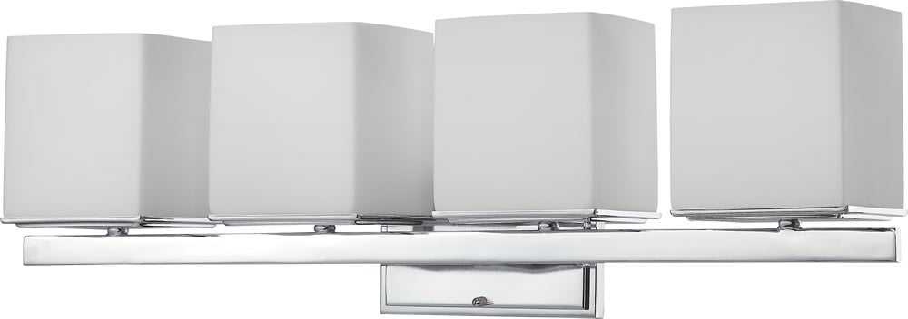 30"W Bento 4-Light Vanity & Wall Polished Chrome