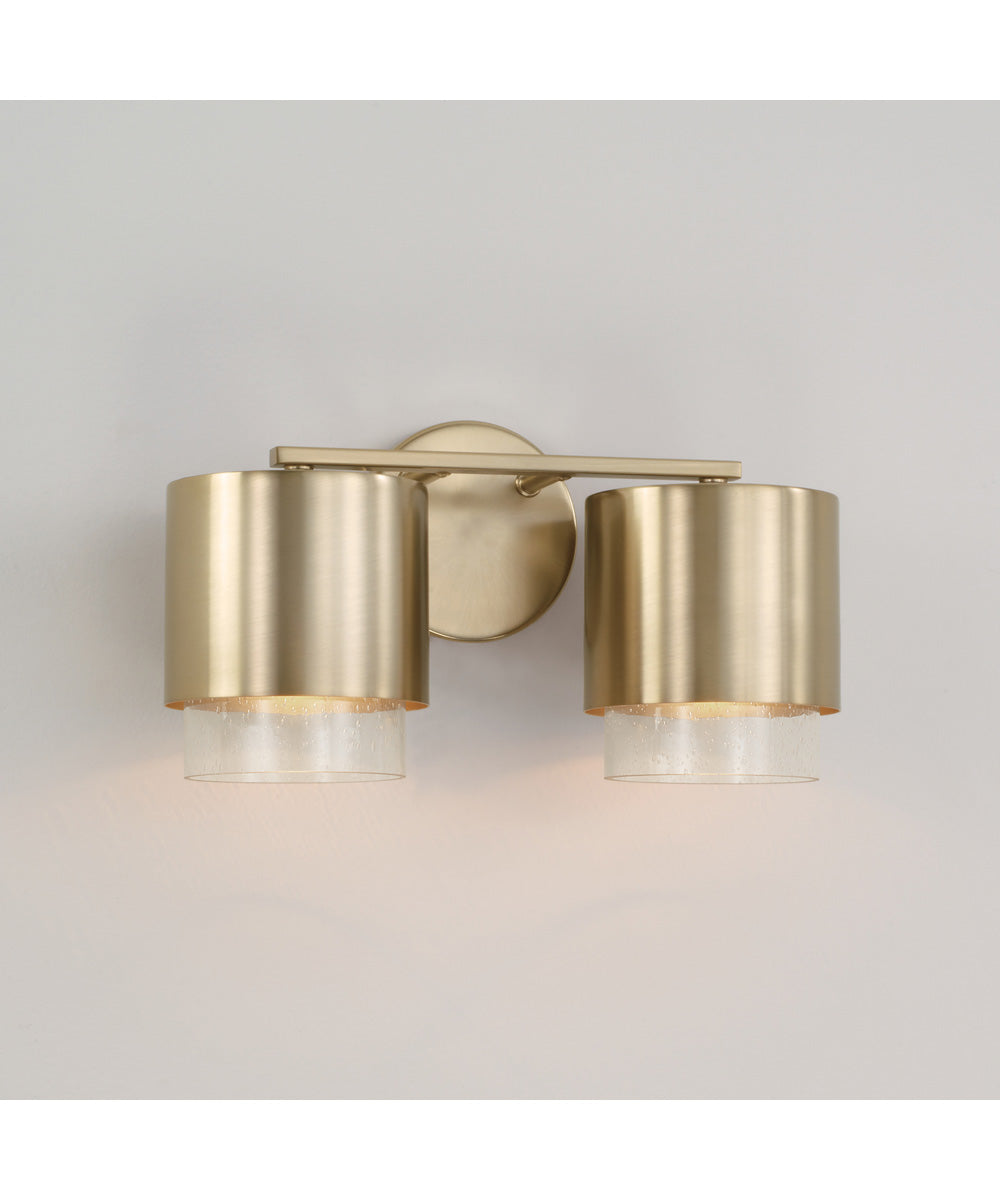 Weller 2-Light Vanity Matte Brass