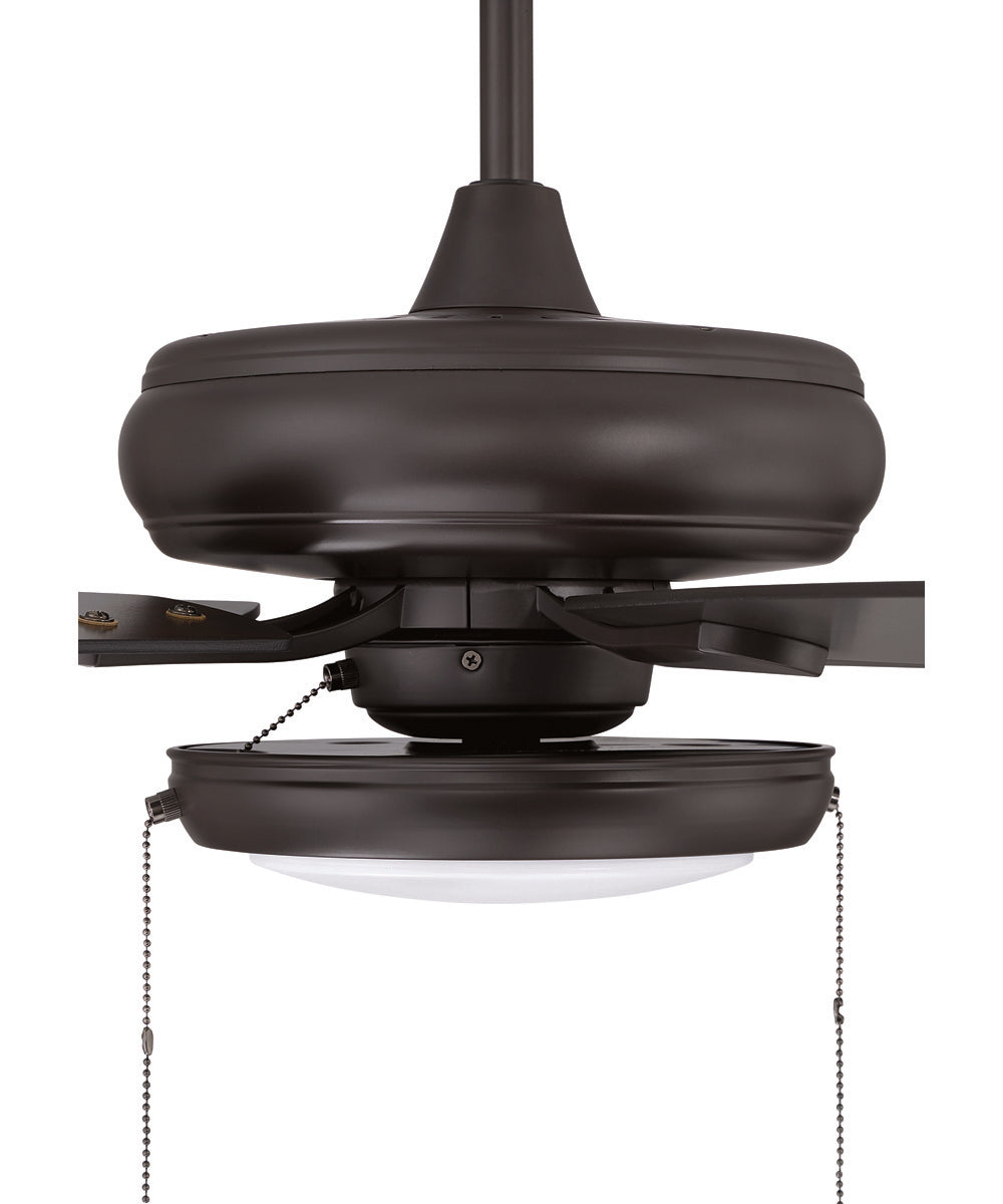 EOS Low Profile 1 bulb Frosted White 52" Ceiling Fan 1-Light Fan Classic Bronze