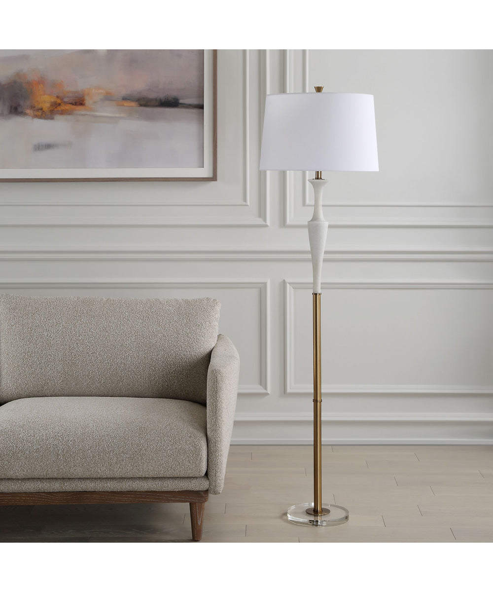 Colette White Stone Floor Lamp